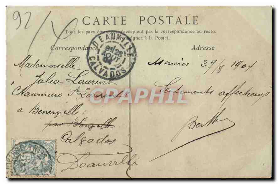 CPA Asnieres Le Pont  — Rückseite