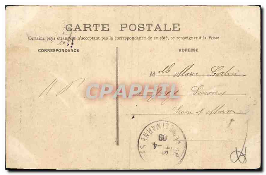 CPA Asnieres Barry Chien sauveteur  — Rückseite