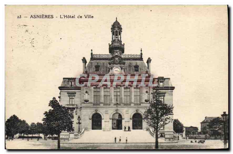 CPA Asnieres l'Hotel de Ville 