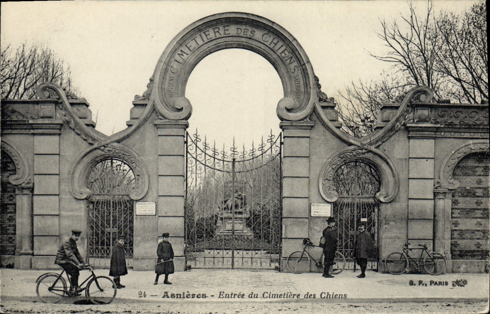 CPA Asnieres Entree du Cimetiere des Chiens 