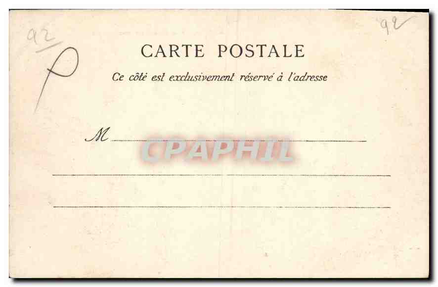 CPA Asnieres Cimetiere des Chiens  — Rückseite