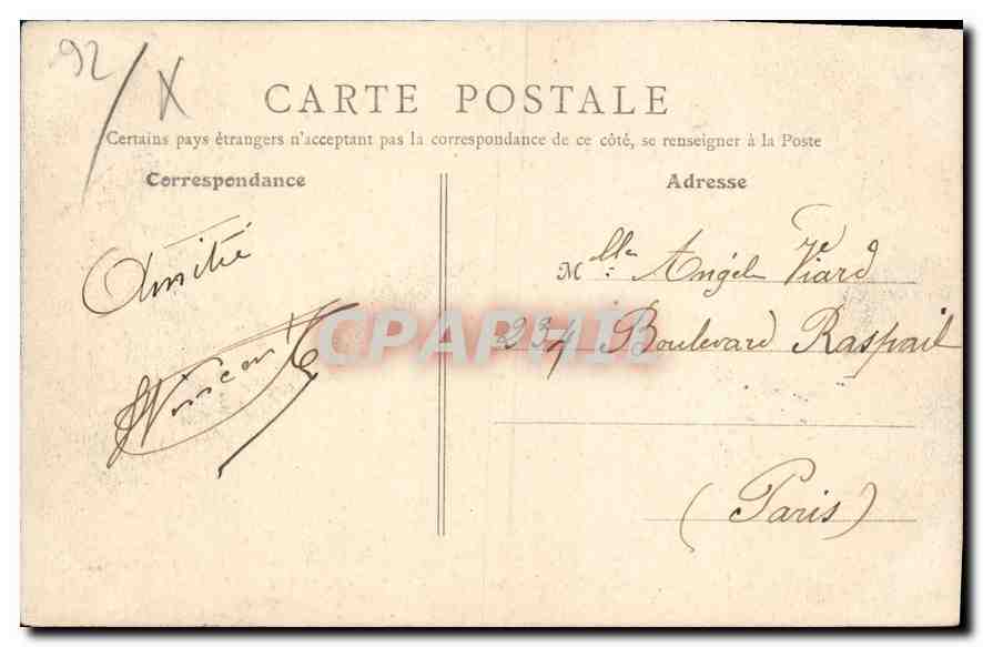 CPA Asnieres Salle des Mariages Table de la Loi  — Rückseite