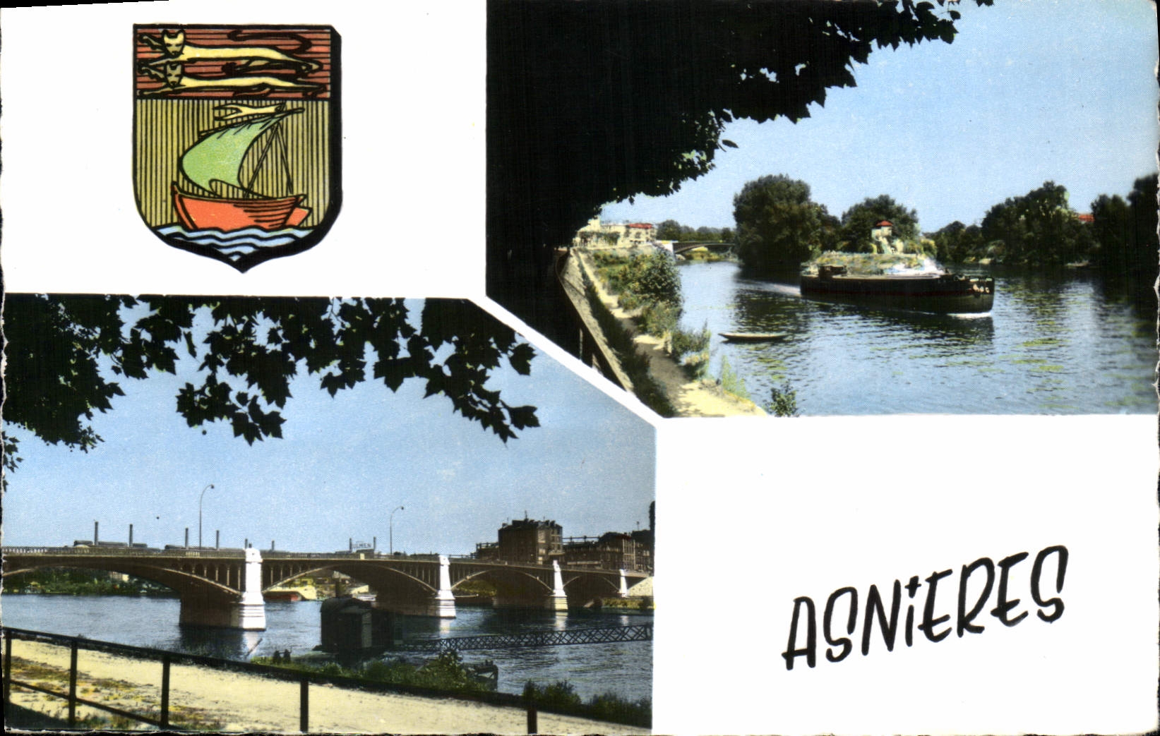 CPA Asnieres Le pont d'Asnieres L'iLE DES rEVAGEURS 