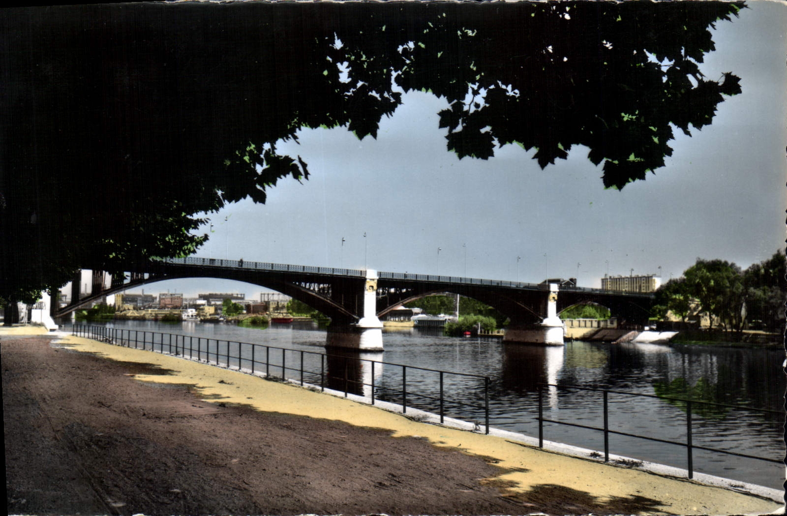 CPA Asnieres Levallois Seine Le pont 