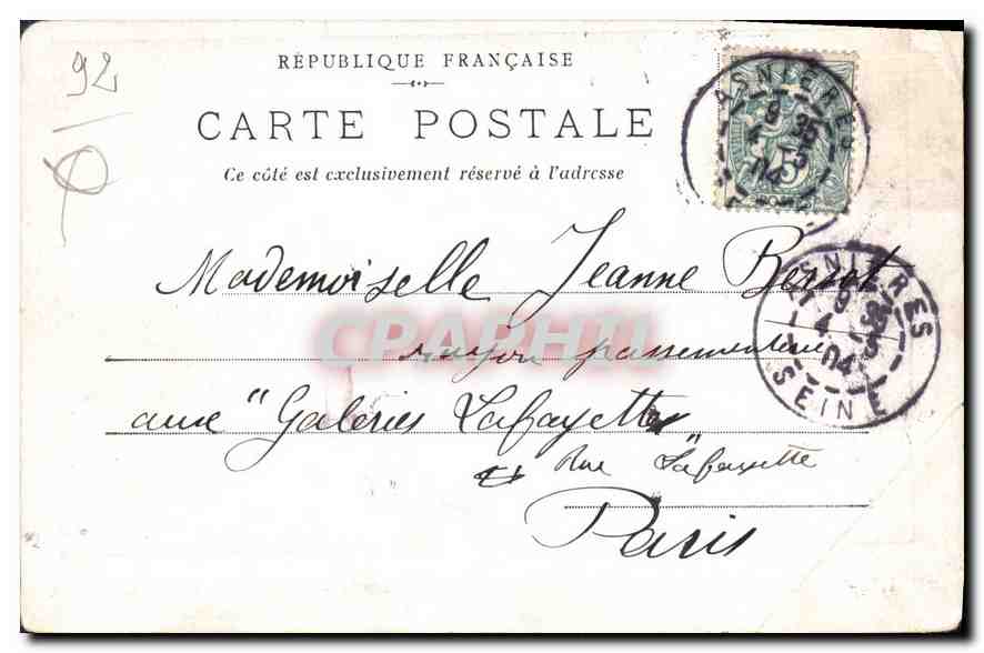 CPA Asnieres Cimetiere des Chiens Dechargement d'un corps  — Rückseite