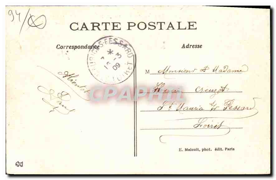 Vincennes — Hôpital militaire Bégin, cour intérieure — E.M. n°421 — Rückseite