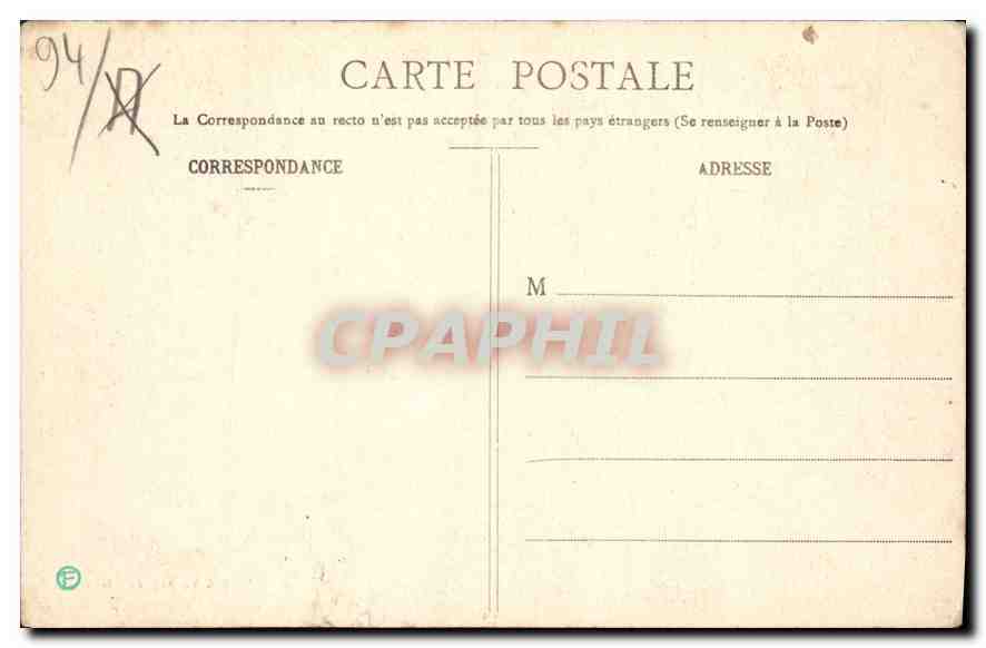 CPA Le Bois de Vincennes Embarcadere sur le lac Daumesnil Bateaux — Rückseite
