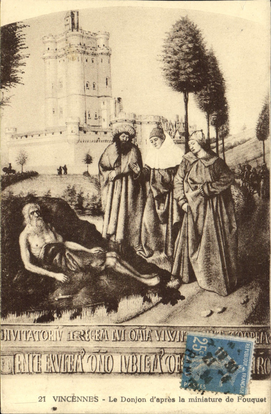 CPA Vincennes Le Donjon d'apres la miniature de Fouquet 