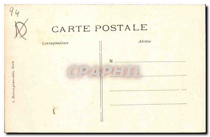 CPA Vincennes La Maison Forestiere  — Rückseite