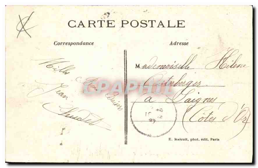 CPA Vincennes Un coin du Cours Marigny  — Rückseite