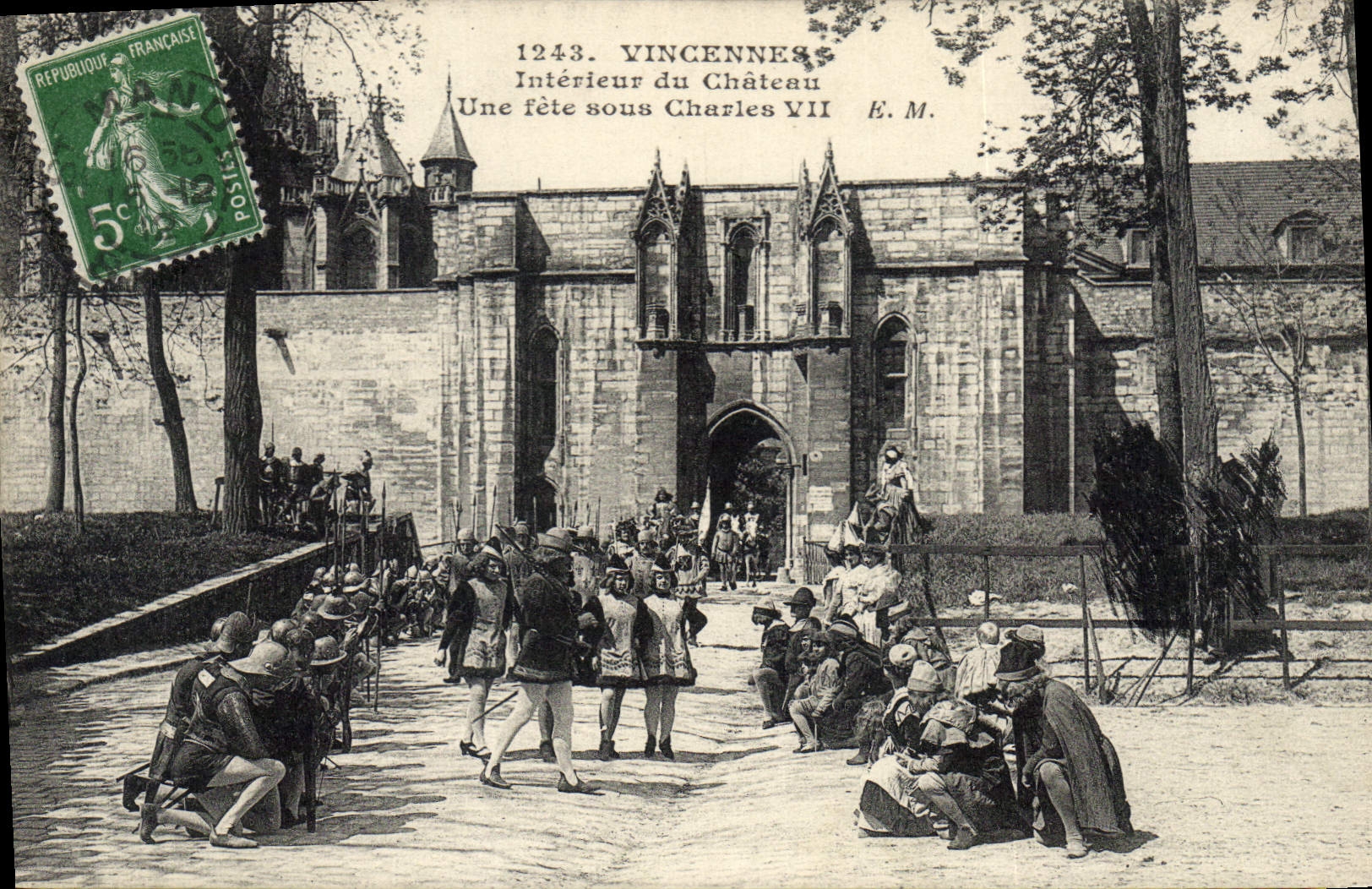 Vincennes — Intérieur du Château, Une fête sous Charles VII — E.M. n°1243