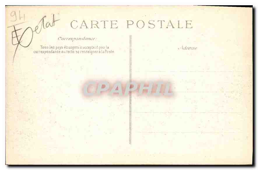 La Revue à Vincennes — Défilé de l'Artillerie — Éditeur B.D. — Rückseite