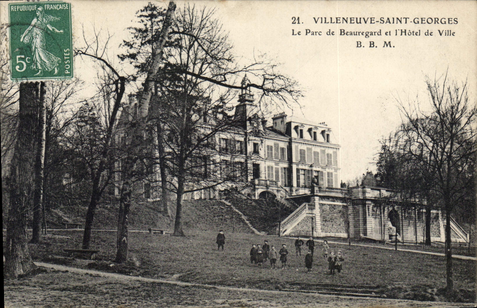 Villeneuve-Saint-Georges — Le Parc de Beauregard et l'Hôtel de Ville — B.B.M. n°21