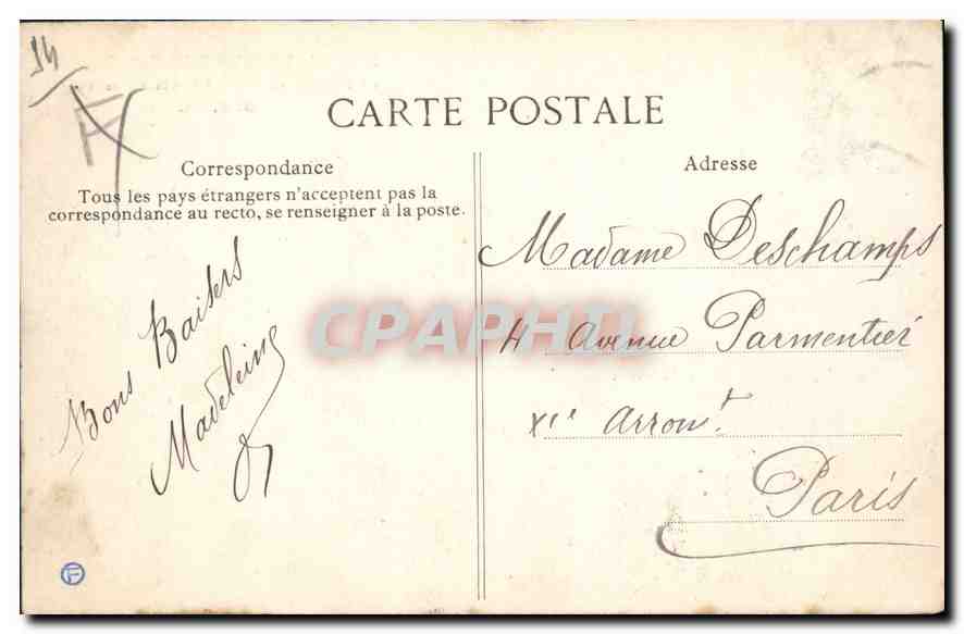 Villeneuve-Saint-Georges — Le Parc de Beauregard et l'Hôtel de Ville — B.B.M. n°21 — Verso