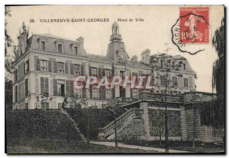 CPA Villeneuve Saint Georges Hotel de Ville 