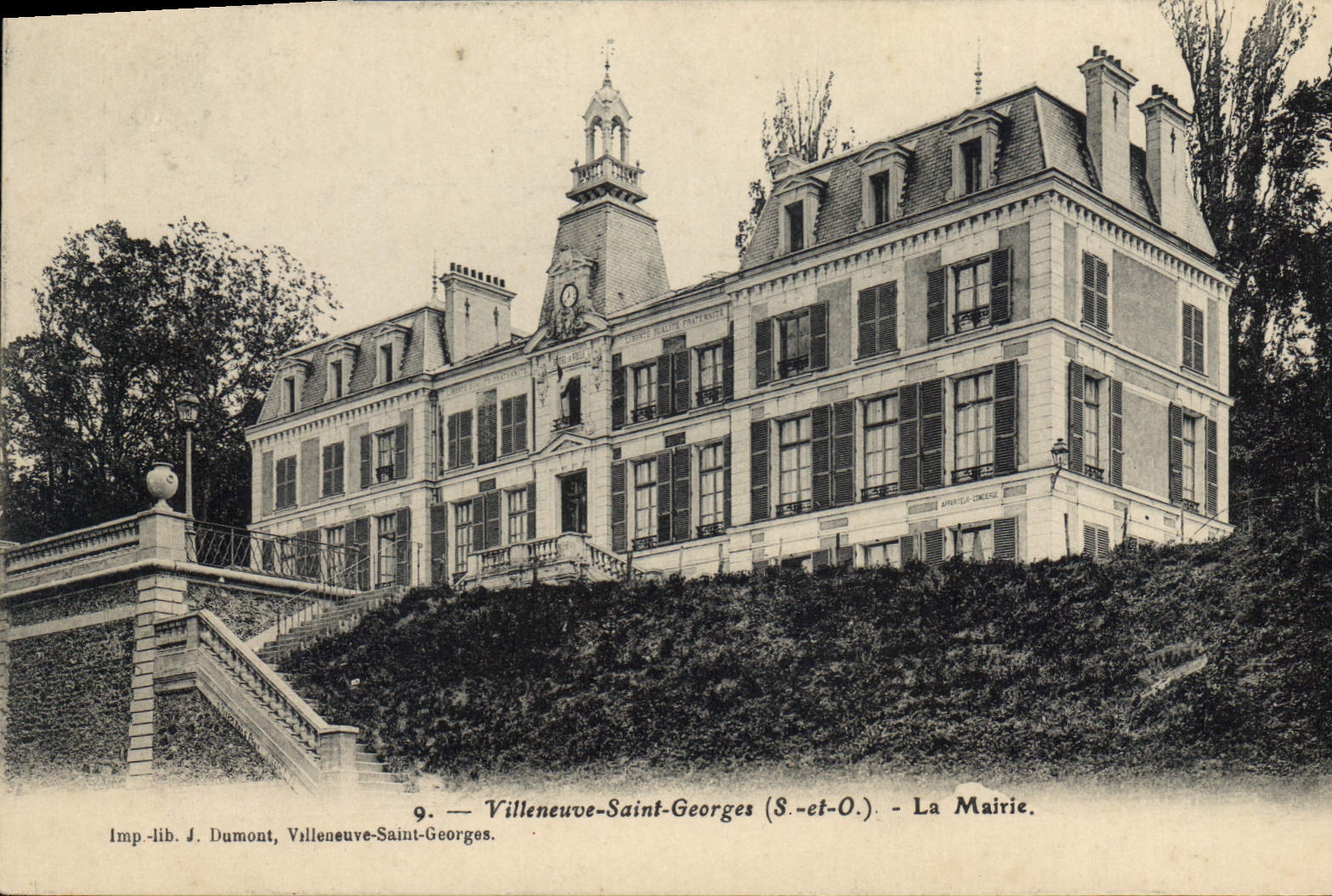 Villeneuve-Saint-Georges (S.-et-O.) — Das Rathaus — Imp.-lib. J. Dumont
