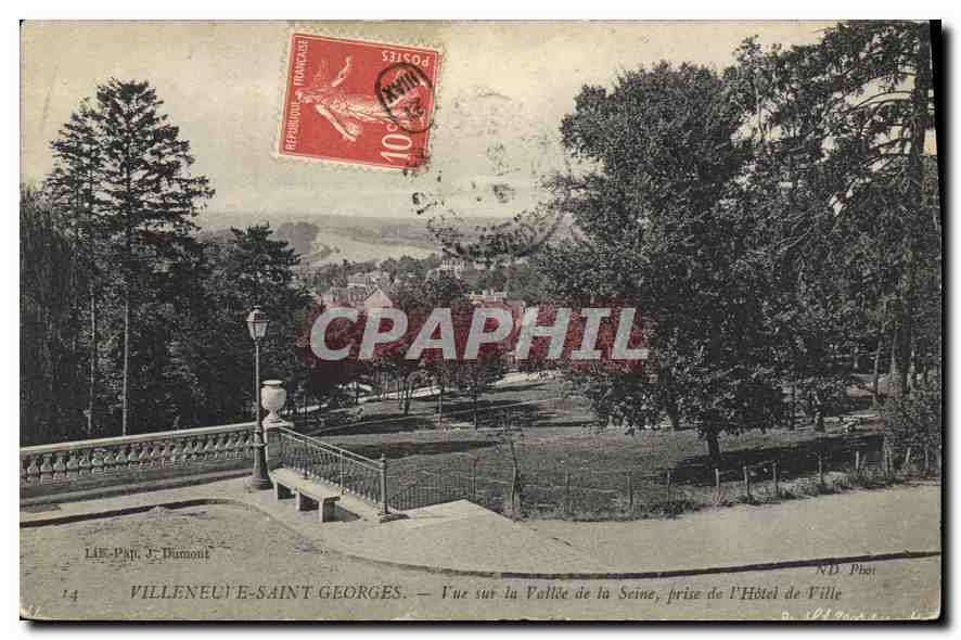 Villeneuve-Saint-Georges — Vue sur la Vallée de la Seine, prise de l'Hôtel de Ville — J. Dumont
