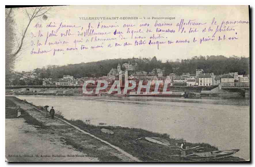Villeneuve-Saint-Georges — Vue panoramique — Édition L. Giraud, Av. des Herbillon, Saint-Mandé