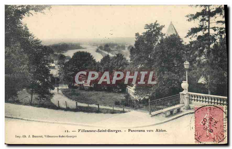 Villeneuve-Saint-Georges — Panorama vers Ablon — Imp.-lib. J. Dumout