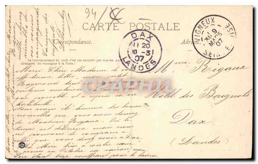 Villeneuve-Saint-Georges — Panorama vers Ablon — Imp.-lib. J. Dumout — Verso