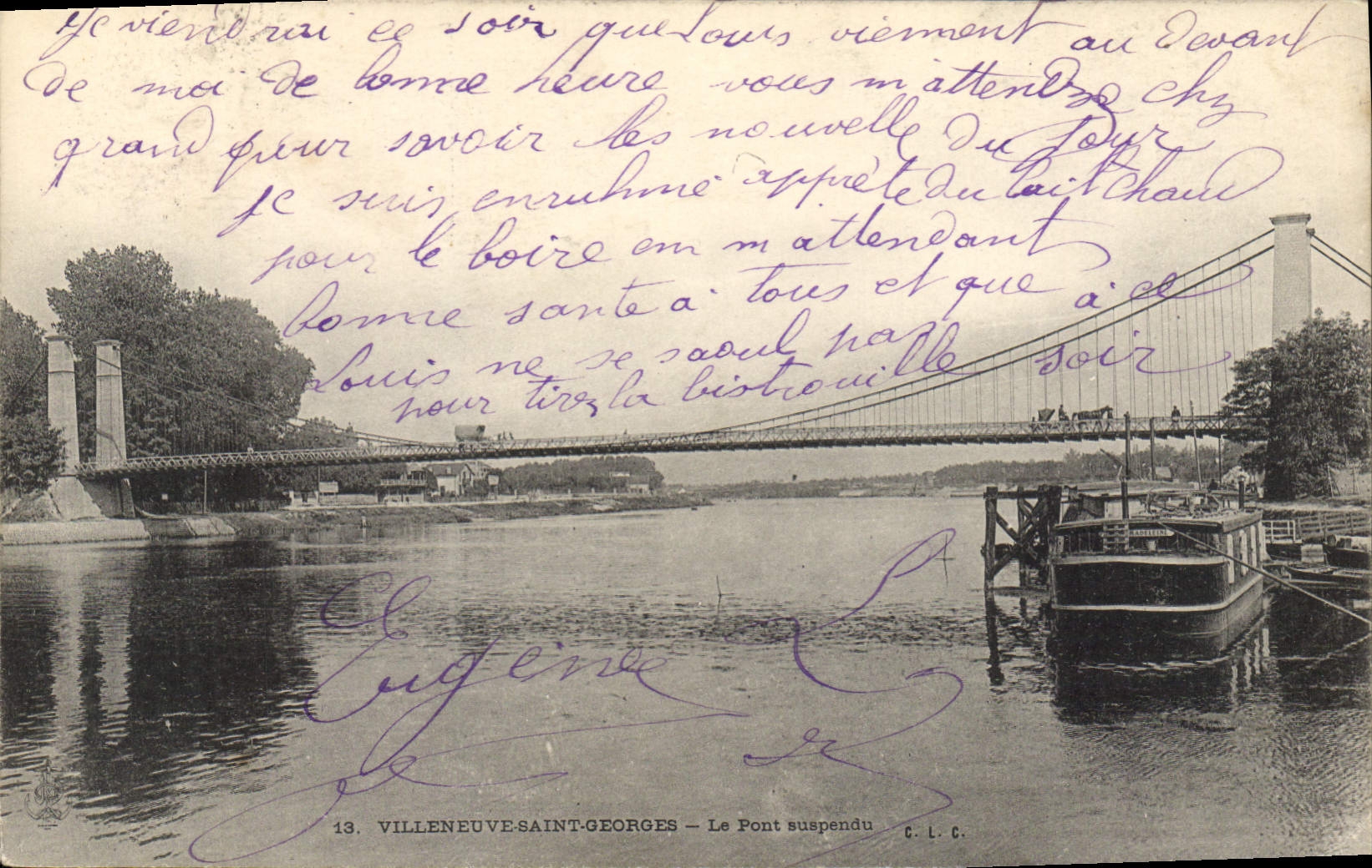 Villeneuve-Saint-Georges — Le Pont suspendu — C.L.C. n°13