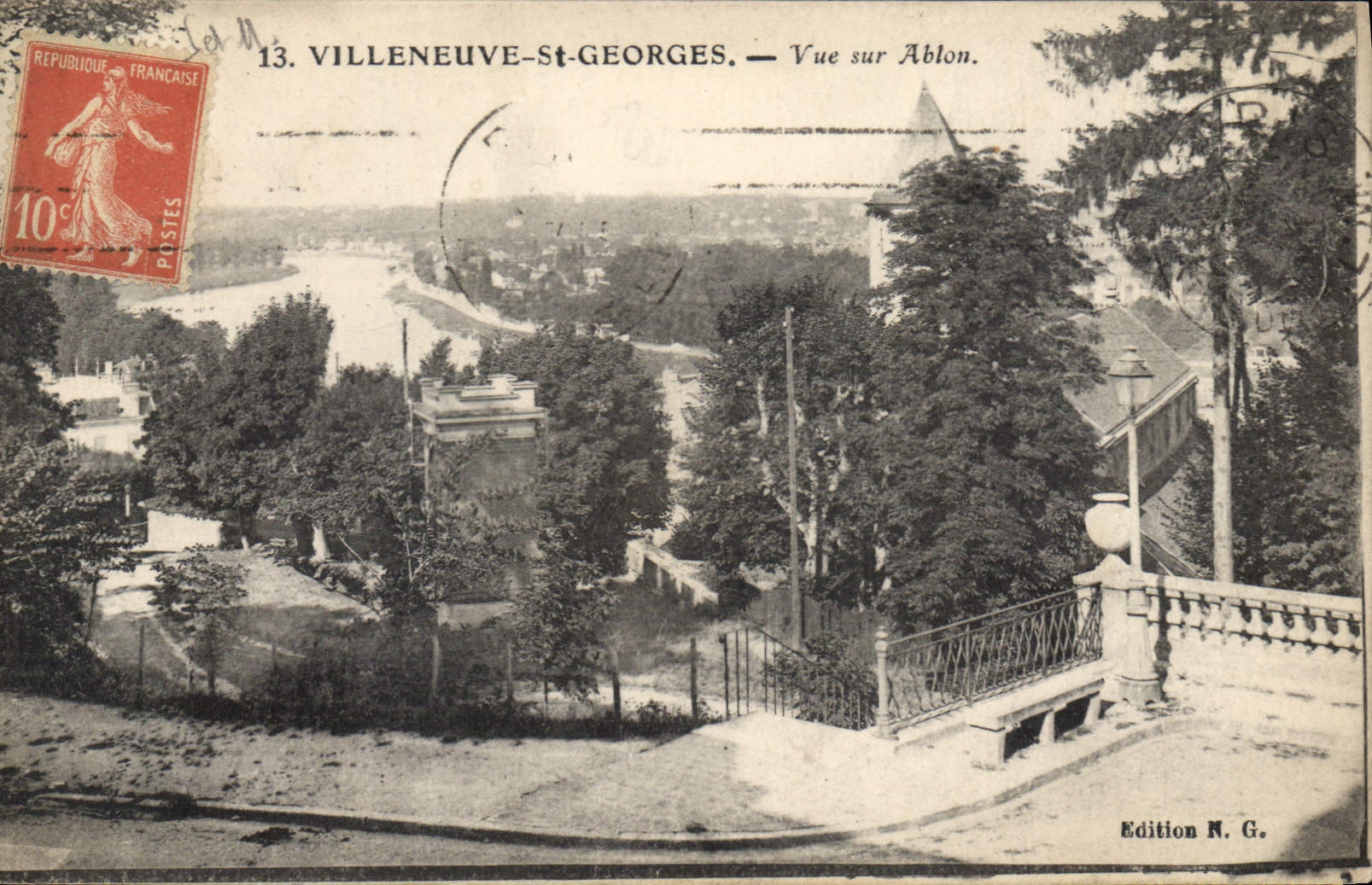 Villeneuve-St-Georges — Vue sur Ablon — Edition N. G.