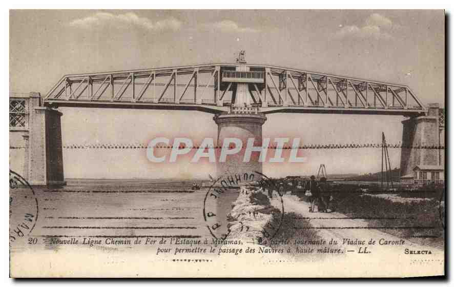 Viaduc de Caronte — Nouvelle Ligne Chemin de Fer de l'Estaque à Miramas — SELECTA
