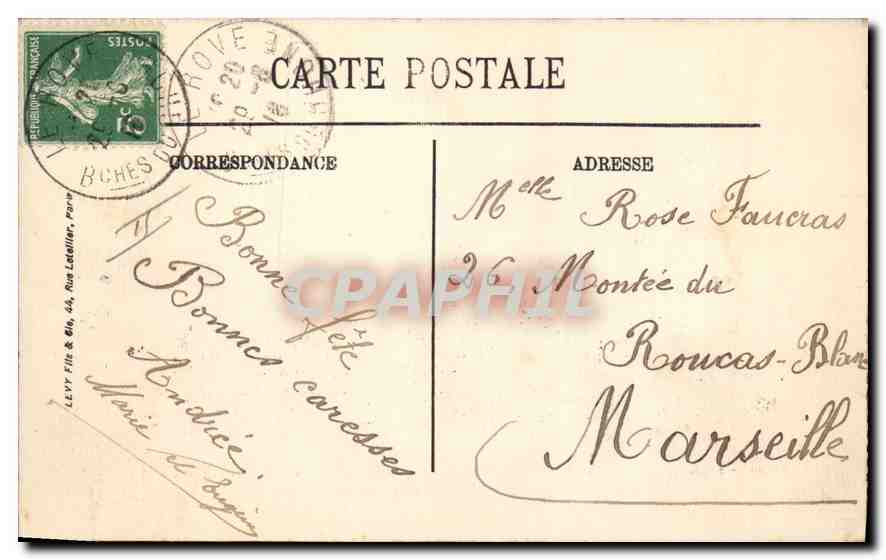 Viaduc de Caronte — Nouvelle Ligne Chemin de Fer de l'Estaque à Miramas — SELECTA — Reverso