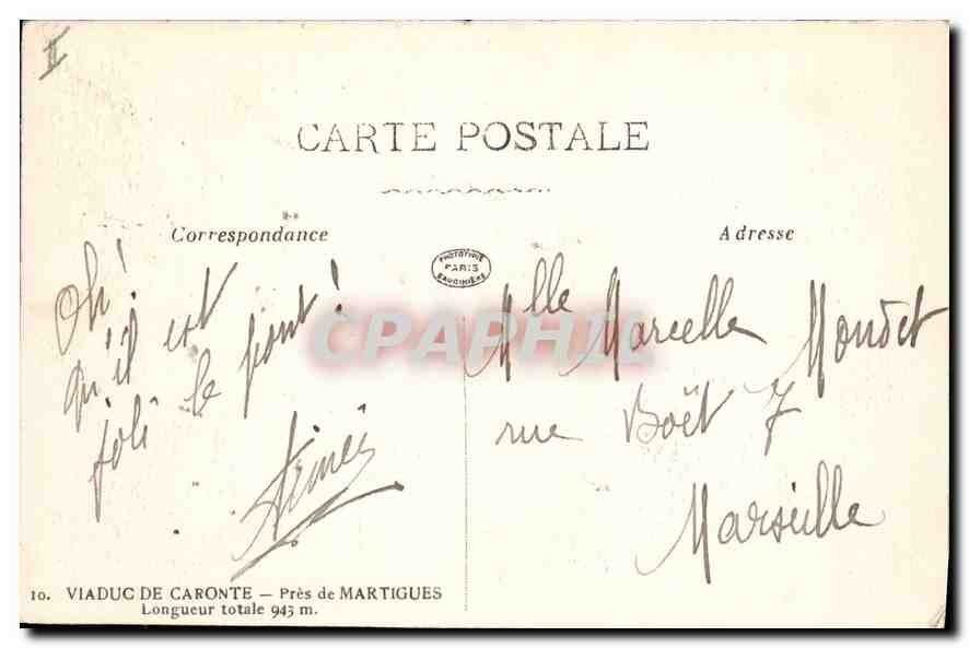 Viaduc de Caronte — Près de Martigues — Éditeur : Viaduc de Caronte — Reverso