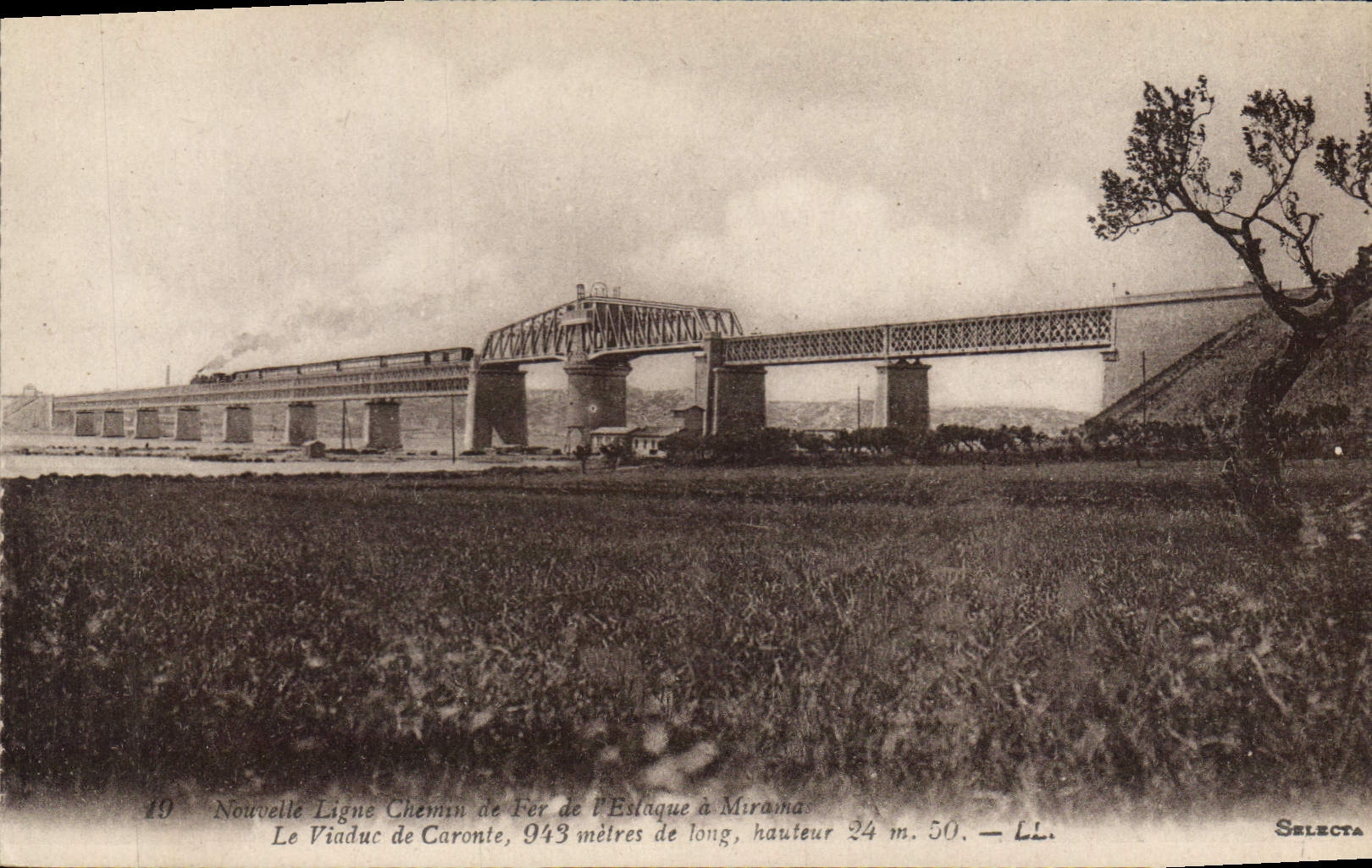 Viaduc de Caronte — Nouvelle Ligne Chemin de Fer de l'Estaque à Mirama — Selecta
