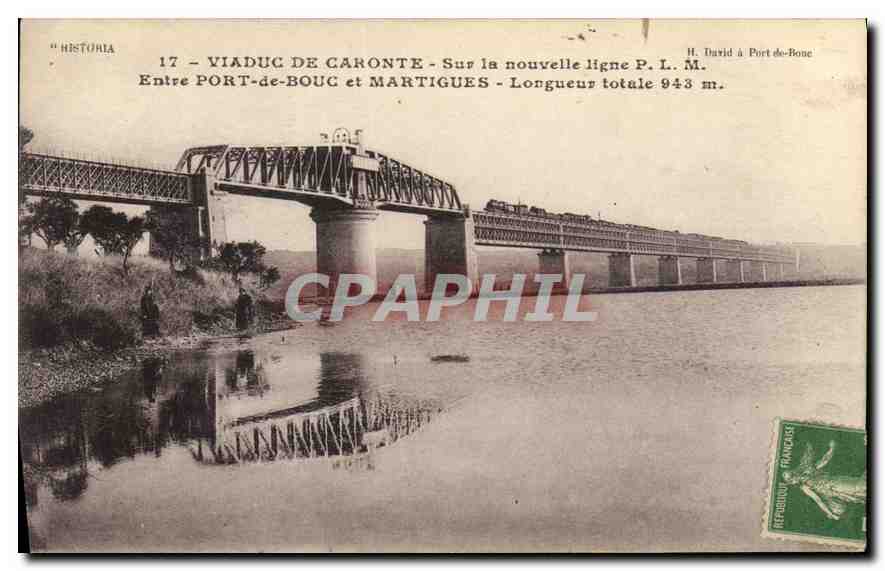 Viaduc de Caronte — Sur la nouvelle ligne P.L.M. — H. David à Port-de-Bone