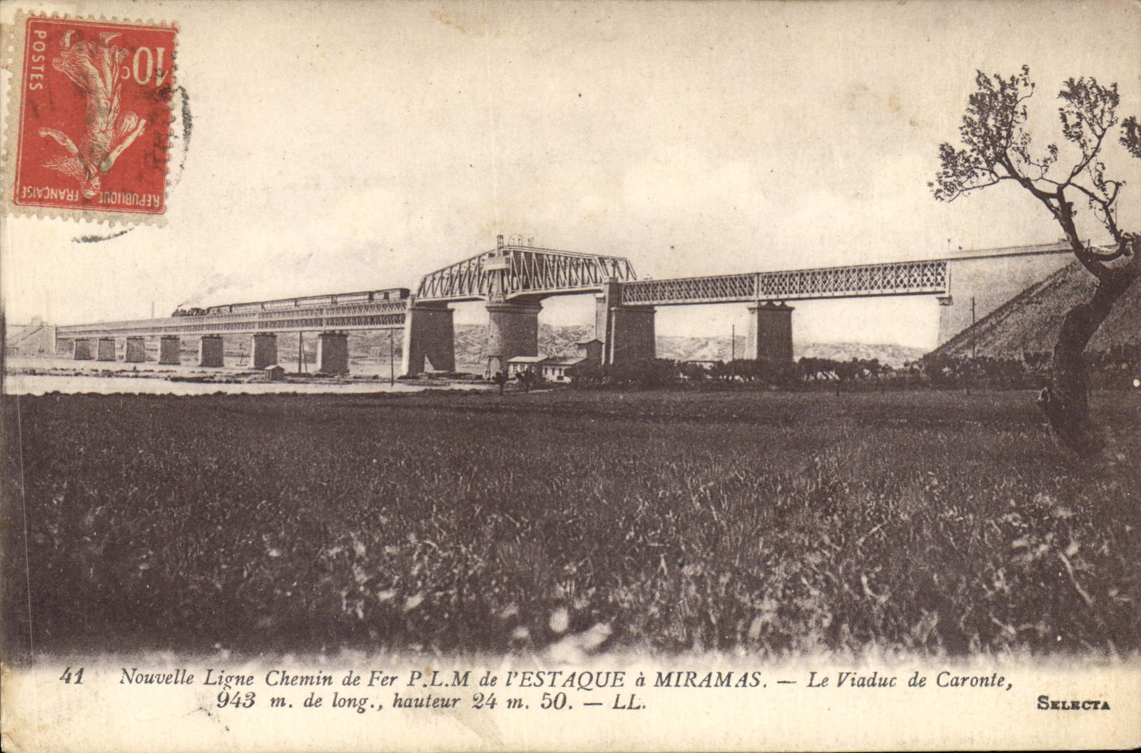 Viaduc de Caronte — Ligne P.L.M. d'Estaque à Miramas — Selecta
