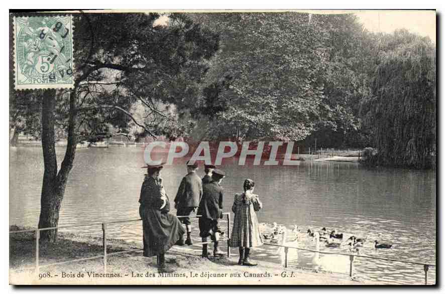 Bois de Vincennes - Lac des Minimes, Le déjeuner aux Canards - G.J.