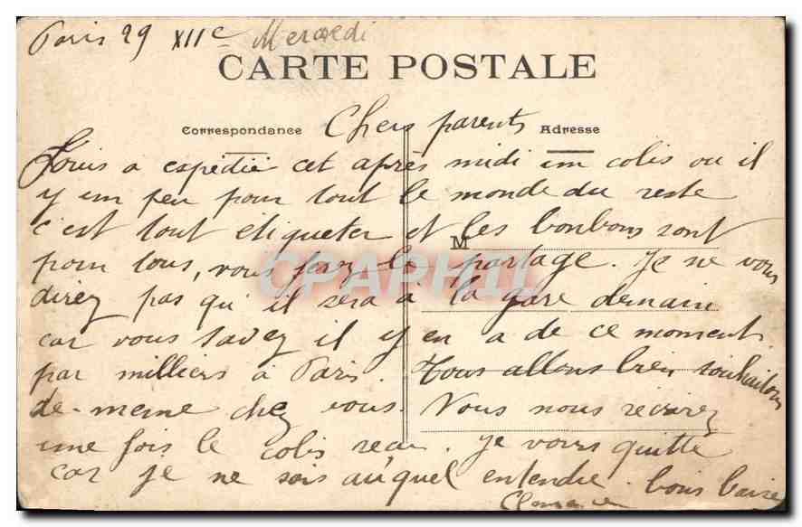CPA Journee du 26 mai Rue Haxo Les otages sont conduits au mur pour y etre fusilles Militaria — Verso