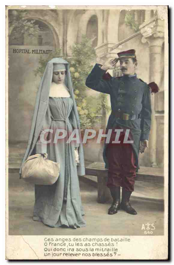 CPA Hopital militaire Militaria Religieuse