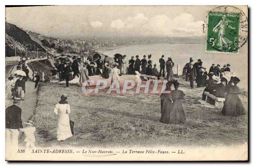 CPA Ste Adresse Le Nice Havrais La Terrasse Felix Faure 