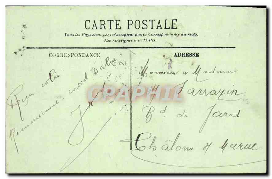 CPA Dijon Porte Guillaume  — Rückseite