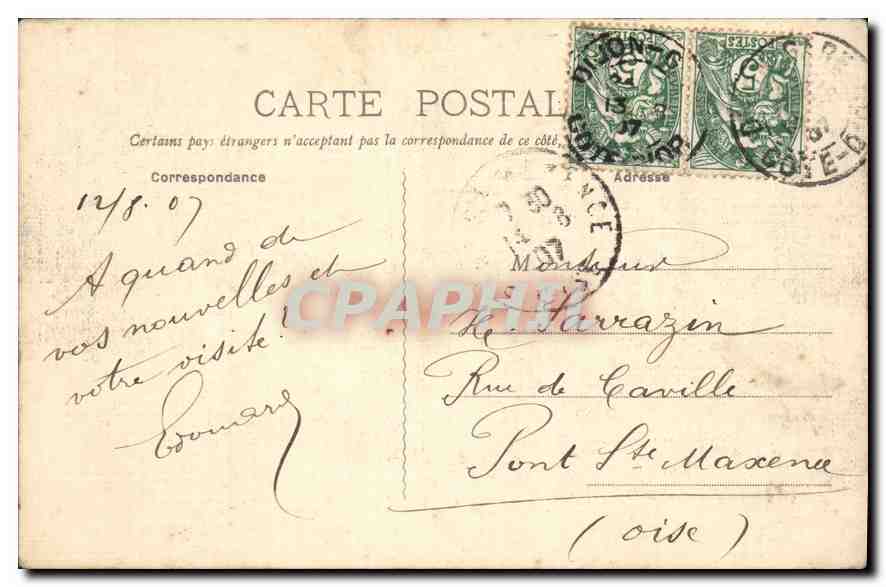 CPA Dijon Square Darcy  — Rückseite