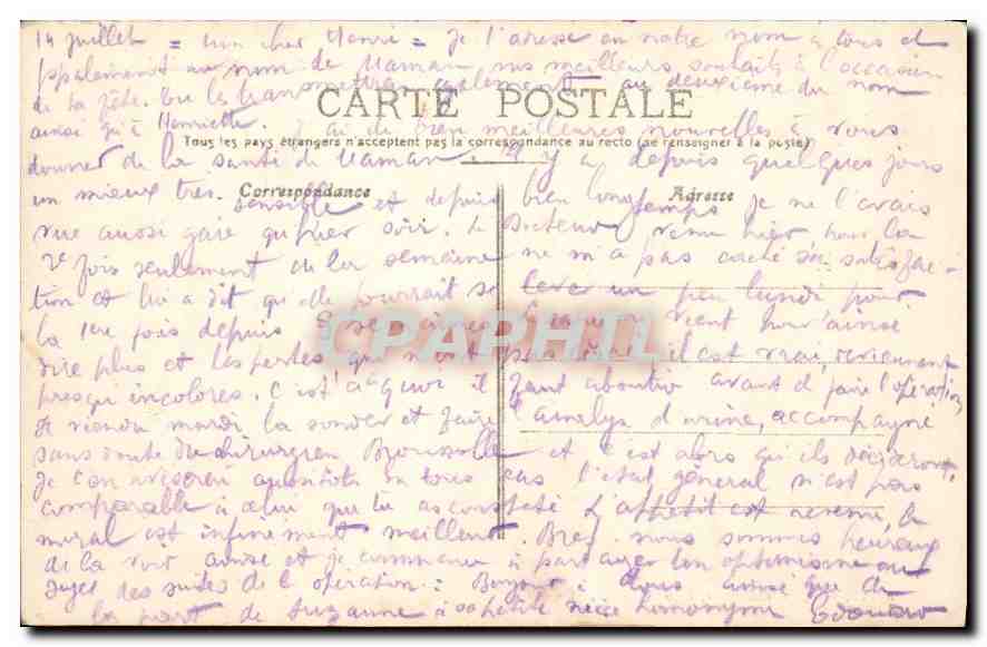 CPA Dijon Vue generale  — Verso