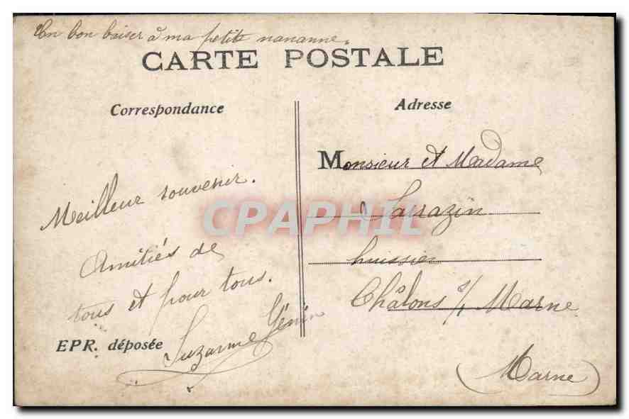 CPA Fantaisie Femme — Rückseite
