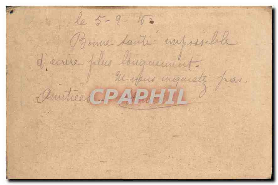 Carte de Franchise Militaire Rigaud Canton du Buis Mollan Drome — Rückseite