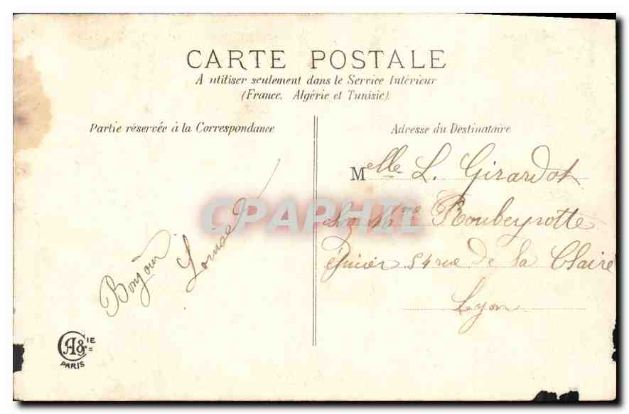 CPA Fantaisie Femme — Rückseite