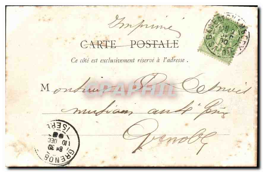 CPA Hautecombe Savoie  — Rückseite