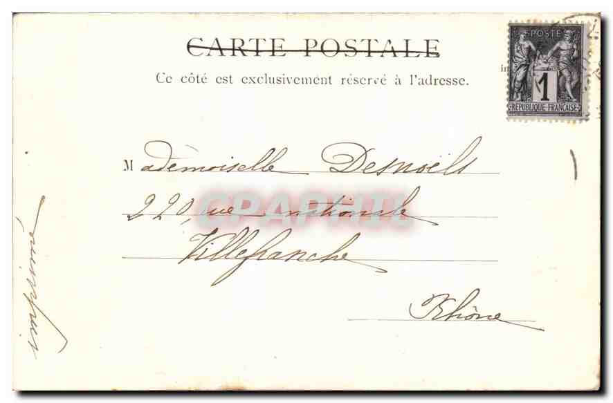 Monument Sadi Carnot — Lyon — R. & J. D. 10145 hina — Verso