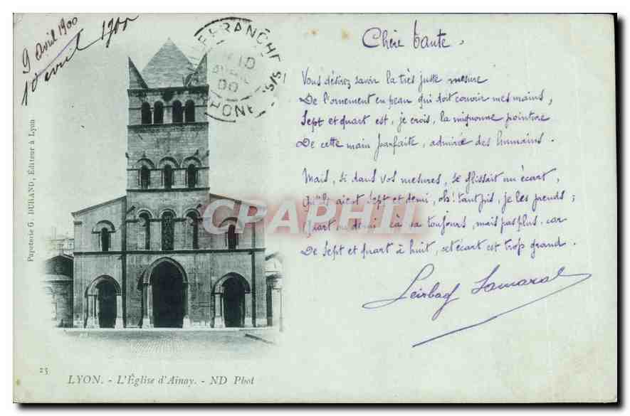 LYON - L'Église d'Ainay - ND Pbol — Papeterie G. BOLAND, Éditeur à Lyon