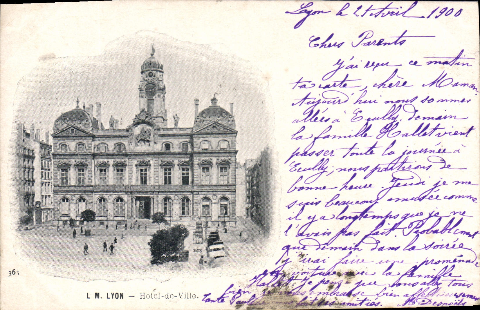 Lyon — Hôtel-de-Ville — L.M. Lyon, n°363