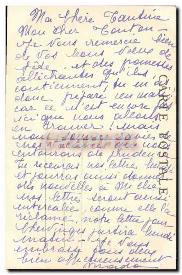 CPA Dauphine Vallee du Veneon La Barre des Ecrins et les Fetoules vues de Lauranoure  — Rückseite
