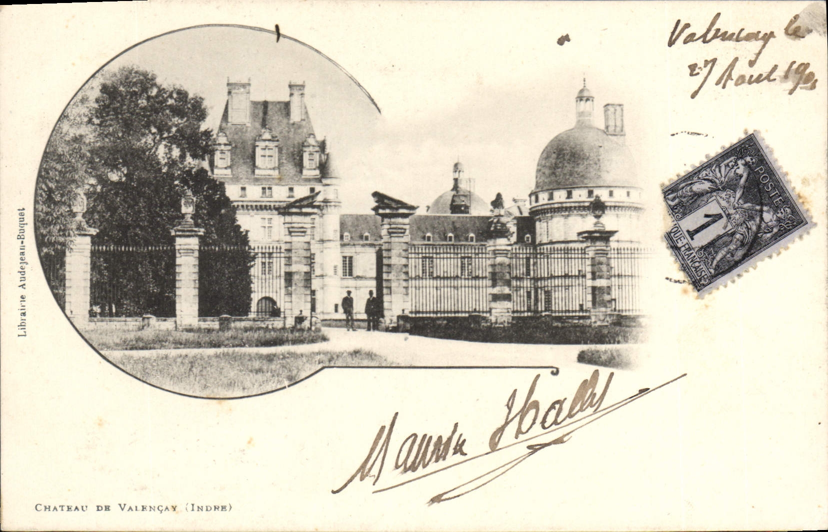 Château de Valençay (Indre) — vue circulaire — Librairie Audejeau-Buguet - Recto