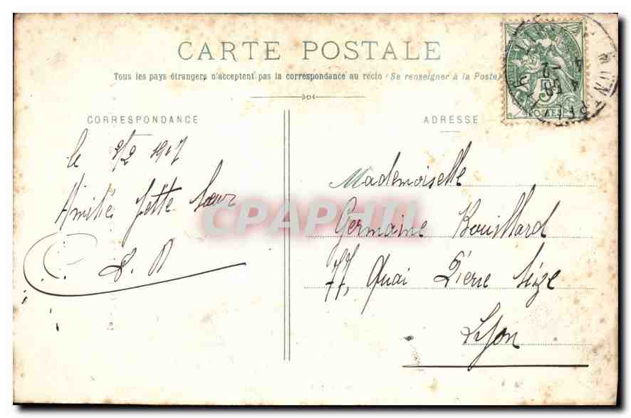 CPA Montpellier Le Peyran Statue de Louis XIV  — Verso