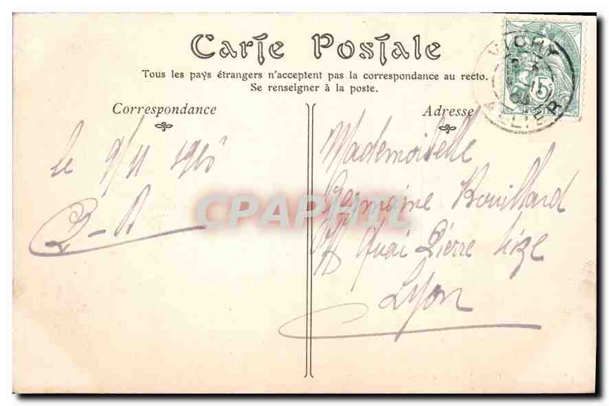 CPA Vichi Le Parc des Celestins  — Rückseite